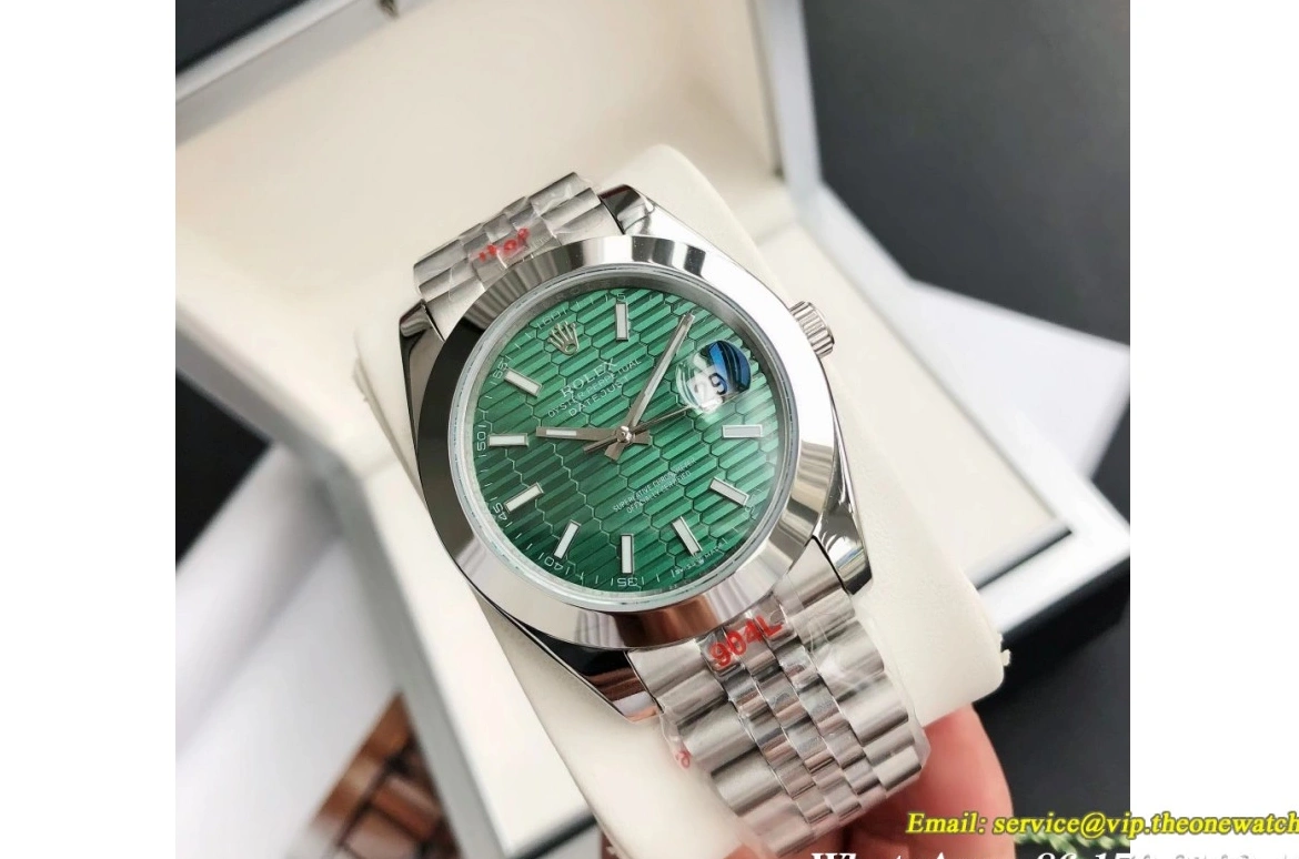 41mm Dial Textured SS Jub GDF SS 126300 MY8215 Datejust Green 0516